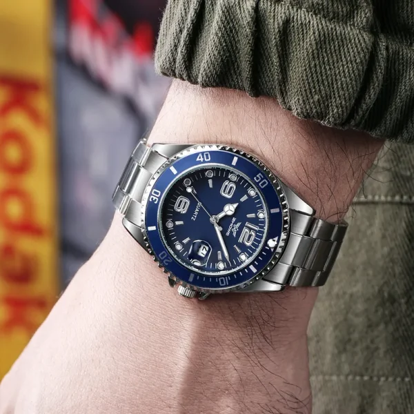 New Fashion Stainless Steel men quartz