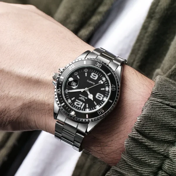 New Fashion Stainless Steel men quartz