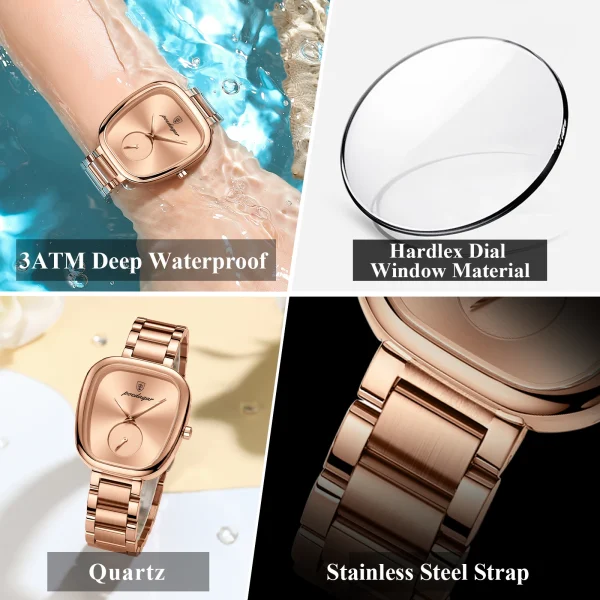 POEDAGAR Luxury Watch for Woman Waterproof